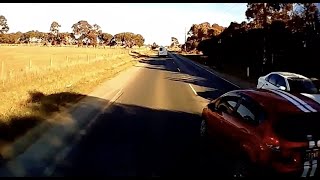 BAD Driving Australia  Very dangerous overtake by this p plate ford driver Cranbourne VIC [upl. by Barger37]