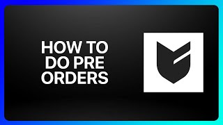 How To Do Pre Orders On Big Cartel Tutorial [upl. by Odnalor]