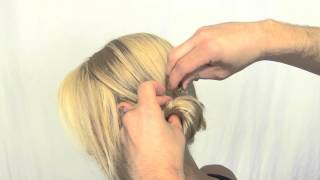 Corkscrew Pin Chignon How To Updo Hair Technique [upl. by Yenor]