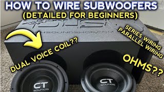 how to wire subwoofers in a box  DETAILED FOR BEGINNERS [upl. by Imoyik]