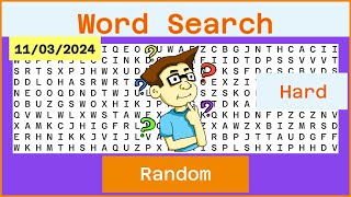 Word Search Hard  Random  11032024 [upl. by Dnomsed921]