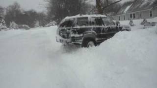 My attempt of leaving my driveway of 15quot of snow in 2wd [upl. by Market]