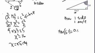 Finding Side of Right Triangle  Sohcahtoa vs Pythagorean Theorem [upl. by Esteban]