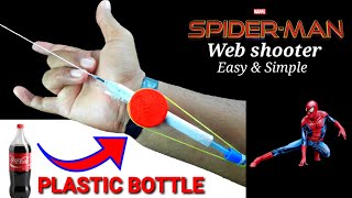 How to make SPIDERMAN web shooter with plastic bottle  how to make Spiderman web without spring [upl. by Viviene]