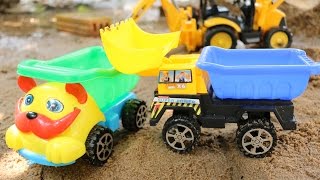 Truck amp Digger Toys For Kids รถแม็คโคร รถดั้ม รถบรรทุก เล่นตักทราย [upl. by Ellehsem]