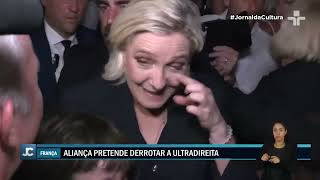 Primeiro turno de eleições na França confirma vitória da extrema direita [upl. by Garibald]