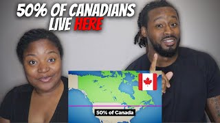 🇨🇦 American Couple Reacts quotWhy 50 of Canadians Live South of This Linequot [upl. by Laina]