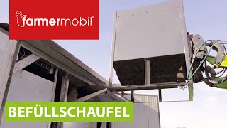 farmermobil® Befüllschaufel  komfortable Silobefüllung im Mobilstall [upl. by Atikahc89]