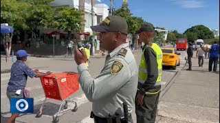 Llegaron a Cartagena 3 mil policías más para la seguridad en semana de receso escolar [upl. by Mutua]