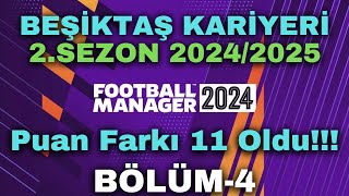 Football Manager 2024  BEŞİKTAŞ KARİYERİ 2SEZON  HEDEF ŞL DE SON 16  PUAN FARKI 11   BÖLÜM 4 [upl. by Alysa]