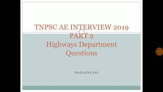 TNPSC AE INTERVIEW QUESTIONS PART 2 [upl. by Harp616]