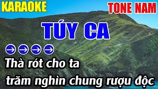 Túy Ca Karaoke Tone Nam Karaoke Lâm Nhạc Sống  Beat Chuẩn [upl. by Aneroc]