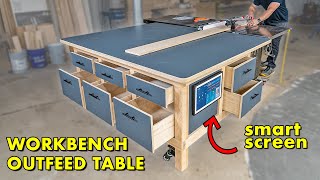 I Built The Ultimate Workbench Outfeed Table Its Smart [upl. by Habeh]