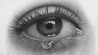 Eye Drawing How To Draw a Realistic Eye  Crying Eye Drawing Tutorial [upl. by Rufus968]