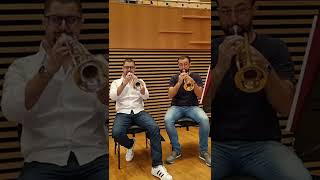 Trumpet section Excerpt César Franck composer  Daniel Leal e Érico Fonseca [upl. by Nevyar]