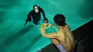 SCARY MONSTER INVADES OUR SWIMMING POOL AT 3AM [upl. by Eel]