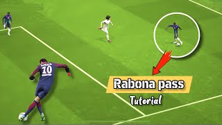 How to perform rabona pass efootball 2024 mobile classic control [upl. by Ailak]