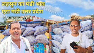 October 2 2024 लहसुन का आज का मंडी भाव। एटा मंडी उत्तर प्रदेश।garlic lahsun [upl. by Danziger353]