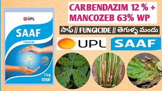 CARBENDAZIM 12  MANCOZEB 63 WP  UPL SAAF సాఫ్  FUNGICIDE తెగుళ్ళ మందు  FULL DETAILS [upl. by Bertrando]