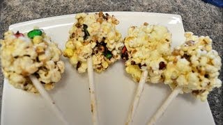 How to Make Popcorn Marshmallow Ball Treats Lollipops Marshmallow Balls  CookwithApril [upl. by Ennayrb432]