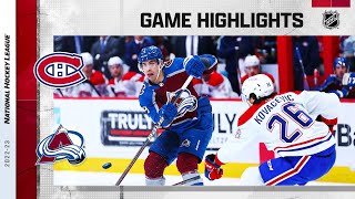 Canadiens  Avalanche 1221  NHL Highlights 2022 [upl. by Lenox]