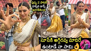 Hansika Motwani Superb Dance To Sooseki Song  Pushpa 2  Allu Arjun  News Buzz [upl. by Dinsmore361]