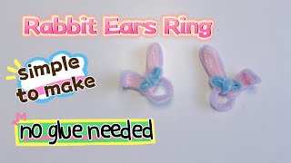 How to Make Bunny Ears Rings with Pipe Cleaners Easy DIY Gift for Kids No Glue Needed 超简单星黛露戒指！ [upl. by Boehmer912]