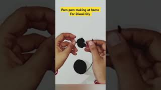 How to make pom pom for decor itemsArt amp Handicraft galleryytshortsshort wallshortvideo [upl. by Babara753]