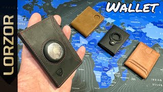 LORZOR  The Best Wallet Leather  AirTag  Trigger  Money Clip [upl. by Nikolos374]