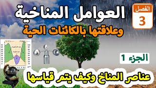 الفصل 3  العوامل المناخية وتأثيرها على الكائنات الحية  الجزء 1 عناصر المناخ وكيف يتم قياسها [upl. by Assennej]