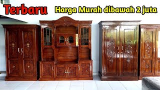 Model bufet jati  Lemari minimalis terbaru  harga bufet jati  Rian Mebel [upl. by Deborath]