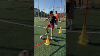 Easy Dribbling Drills For Young Soccer Stars🔥⚽️ soccerdrills [upl. by Hopfinger972]