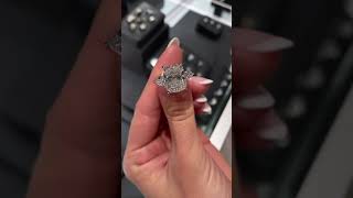 Big Cushion Diamond ThreeStone Ring [upl. by Nave]