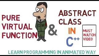 Abstract Class and Pure Virtual function in C 51 [upl. by Essirehc]