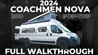 2024 Coachmen Nova 20D Class B RV w POPTOP Roof Sleeper Ram Pro Master 3500 FULL WALKTHROUGH [upl. by Hasile638]