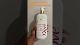 Trying The New Dove Melanin Even Tone Body Wash bodycare skincare [upl. by Drawyeh]