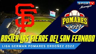 LAS FIERAS DEL SAN FERNANDO Roster Oficial Pomares 2022 Nicaragua [upl. by Fisuoy360]