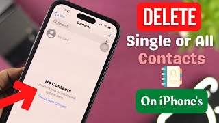 How To Delete All Contacts On iPhone At Once [upl. by Aitnic]