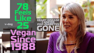 REVERSED CANCER HEART DISEASE amp DIABETES Vegan Since 1988 vdog Founder Linda Middlesworth [upl. by Cornel961]