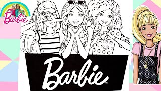 BARBIE AND FRIENDS Coloring Pages with Markers  BARBIE DREAMHOUSE ADVENTURES Coloring Book Pages [upl. by Watts864]