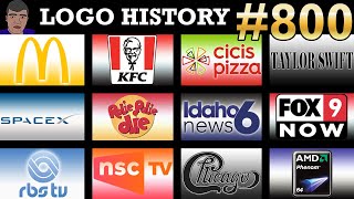 LOGO HISTORY 800  SpaceX KFC Peru Cicis Pizza Taylor Swift Rolie Polie Olie amp More [upl. by Aihsak]