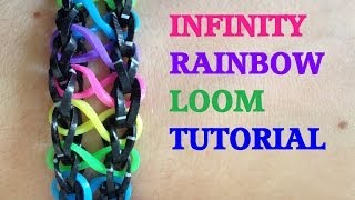 INFINITY Loom Bracelet Tutorial Rainbow Loom l JasmineStarler [upl. by Otxilac]