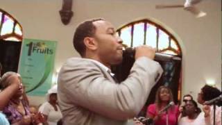 John Legend surprises Baptist Church in West Philly quotHow I Got Overquot [upl. by Ailhad934]