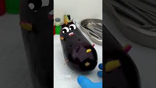 Eggplant surgery with gummy worms 😂 doodles animation cartoon GOODLAND [upl. by Zug]