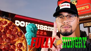 We Tried DAVID DOBRIKS PIZZA  FullyHungry at DoughBriks Pizza [upl. by Paulie249]