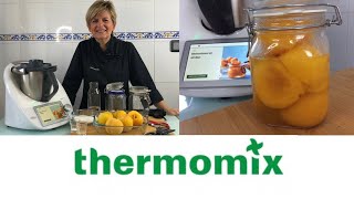 Cocina con Thermomix unos Melocotones en almíbar [upl. by Lexerd]