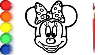 Minnie Mouse Coloring and Drawing for Kids Toddlers [upl. by Airdni]