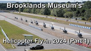 Brooklands Museums Helicopter Flyin 2024 Part One Arrivals in 4K [upl. by Eldin354]