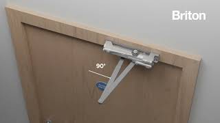 How to install the Briton 2003V Door Closer in a Transom Mount Fig 61 fixing position [upl. by Leseil]