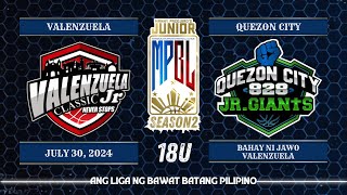 Junior MPBL Season 2  Valenzuela Classic Jrs vs Quezon City 828 Junior Giants  18U [upl. by Attelrahs]